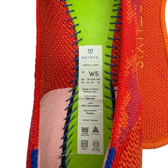 Rothy's The Point Red Botanicamo Limited Edition Rare Size 5‎ - Picture 8 of 8